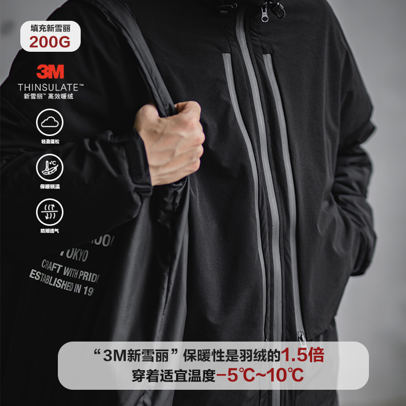 3M新雪丽保暖棉服冬季多口袋