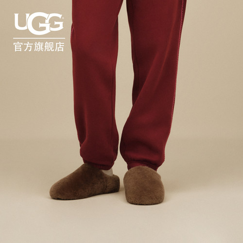 UGG舒适圆头平底包头毛毛拖鞋