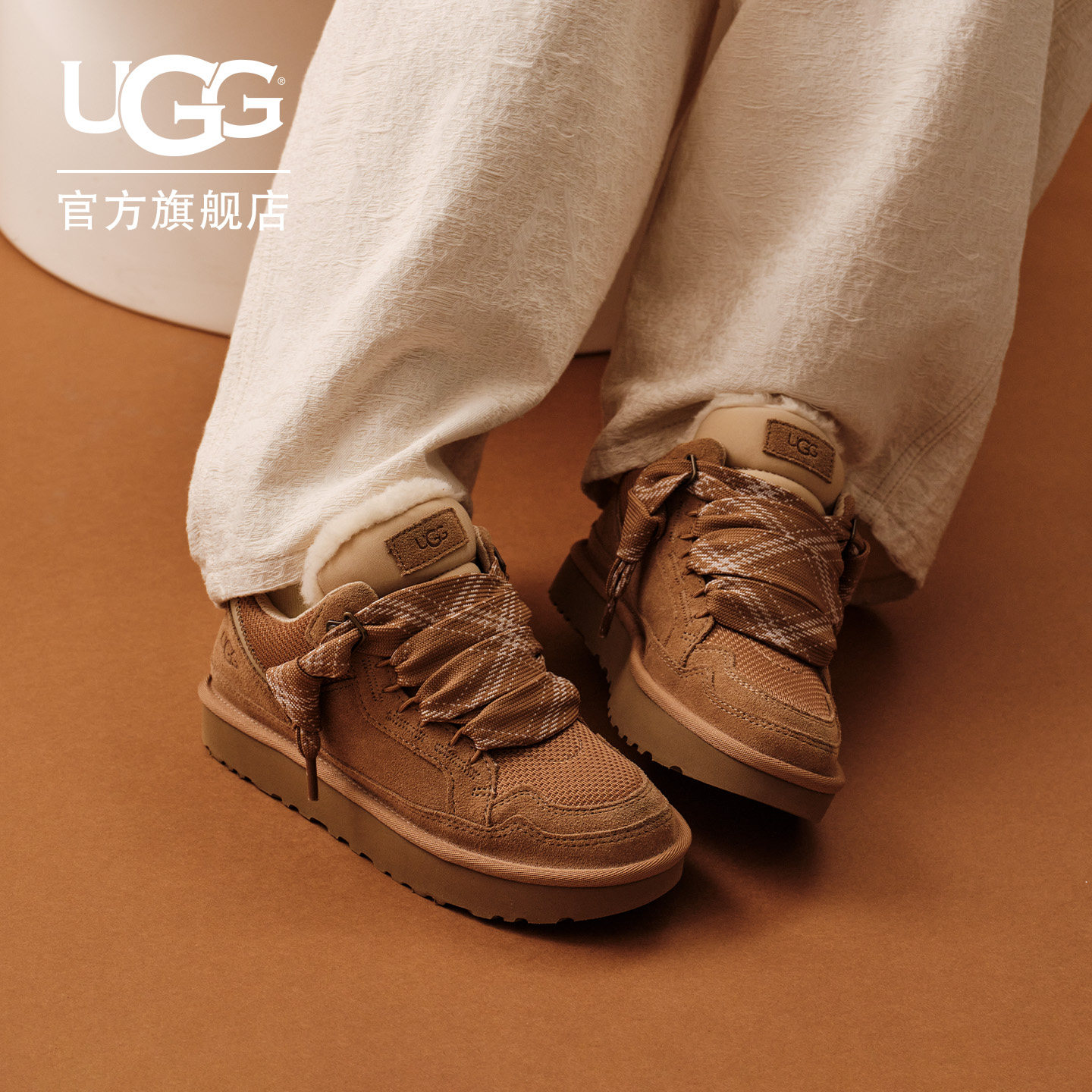UGG系带运动潮流时尚低帮休闲鞋图片