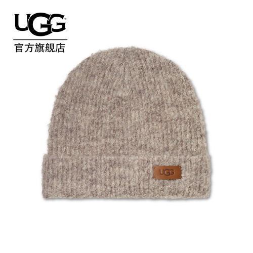 UGG时尚舒适毛呢卷边毛线帽