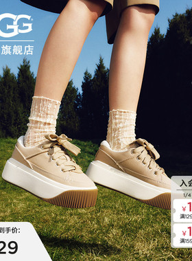 UGG春季新款女士时尚舒适轻便厚底系带低帮EZ杜茨休闲鞋 1167499