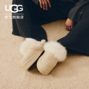 UGG冬季女士时尚舒适保暖厚底休闲包头拖鞋懒人毛毛鞋1173930