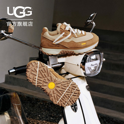 UGG低帮系带厚底复古老爹休闲鞋