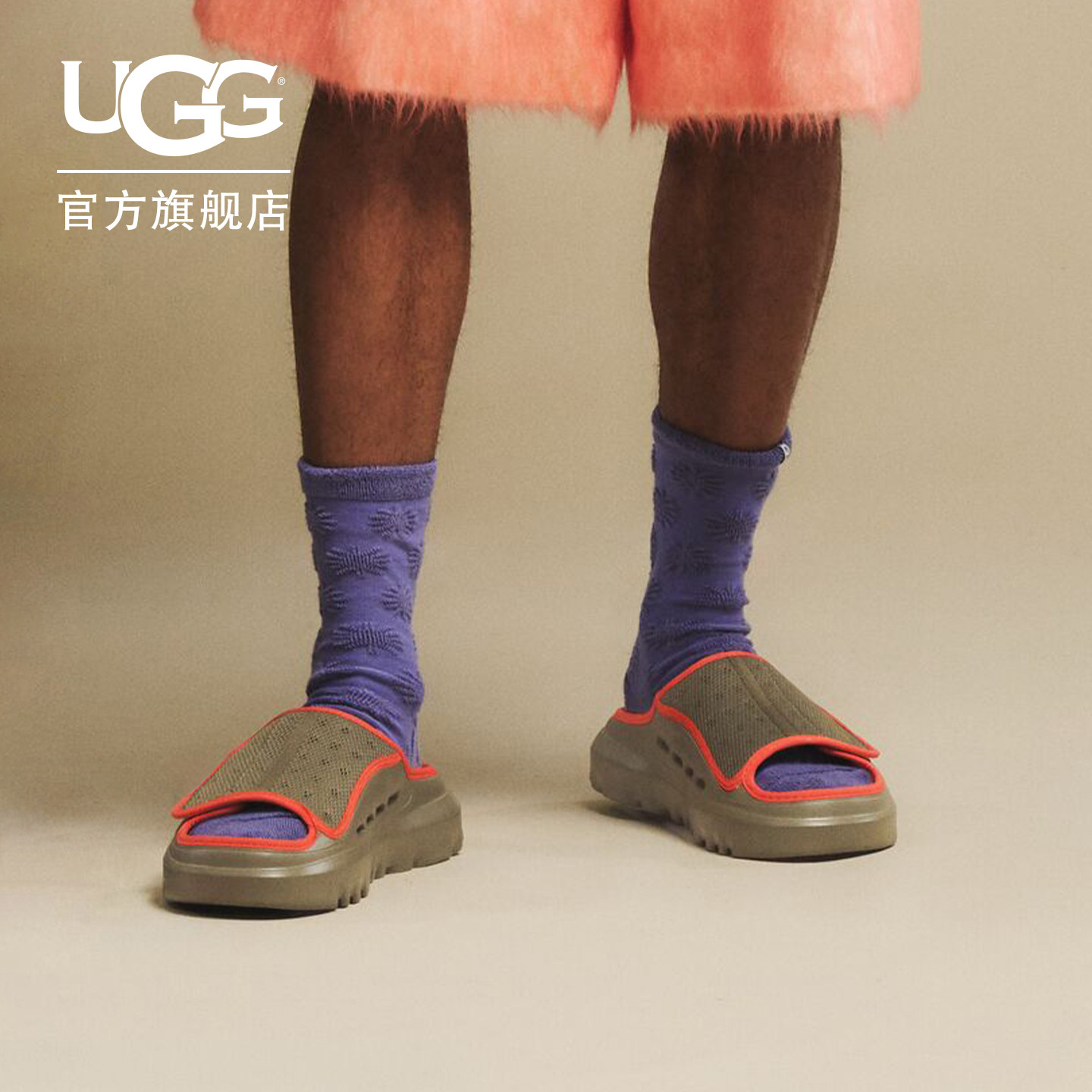 UGG夏季新款男士舒适时尚塔斯曼简约轻便平底露趾休闲拖鞋1175194 - 实物图