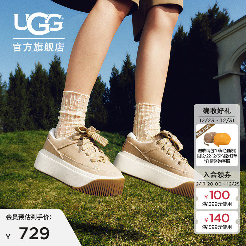 UGG春季新款女士时尚舒适轻便厚底系带低帮EZ杜茨休闲鞋 116