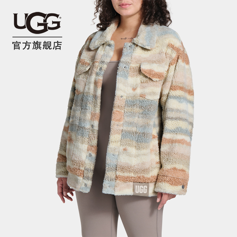 UGG按扣休闲提花夹克外套
