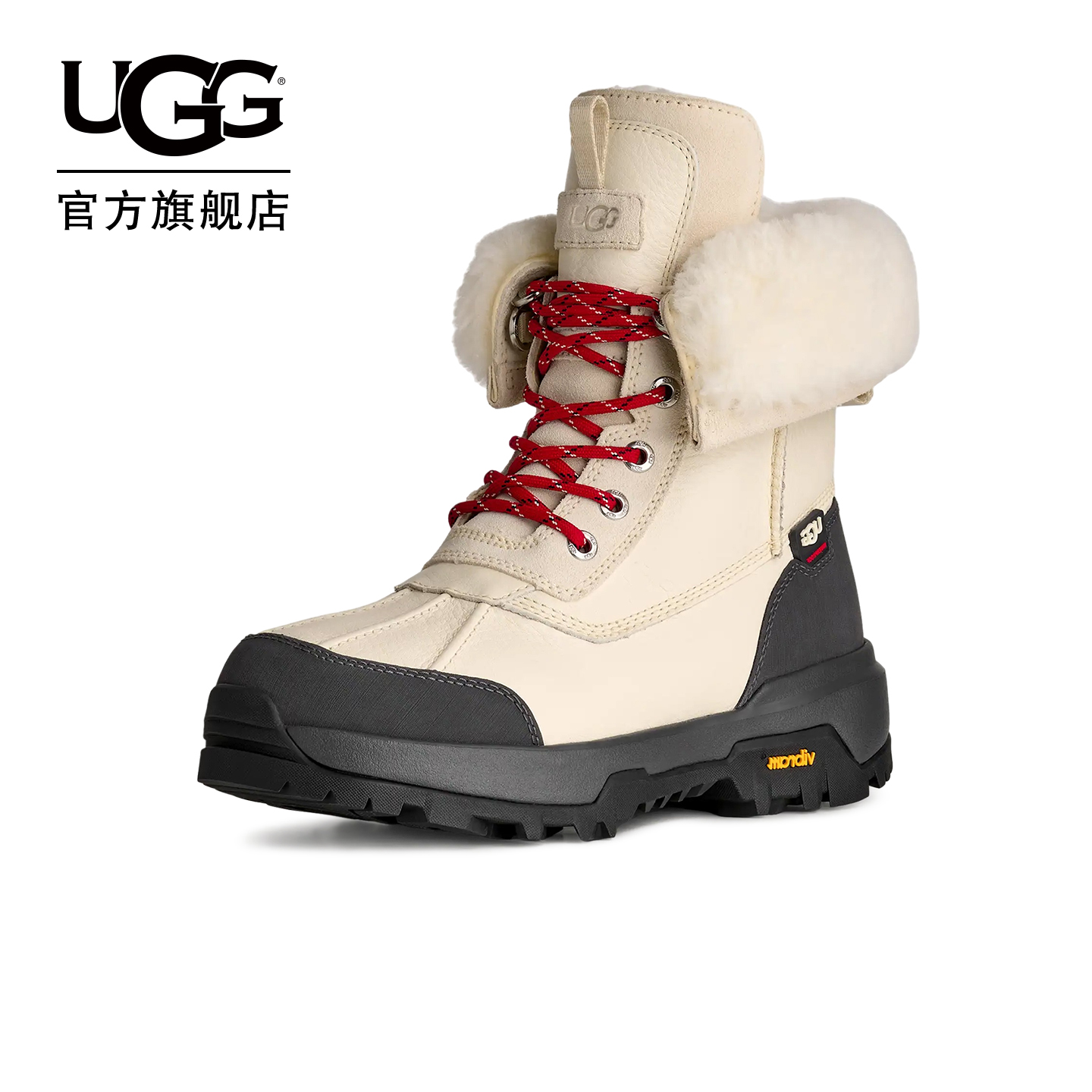 UGG保暖系带可翻折低筒时尚短靴