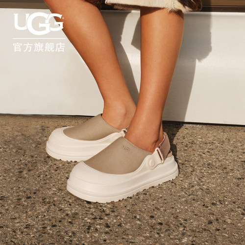 UGG厚底帆布款炫金克罗格休闲鞋
