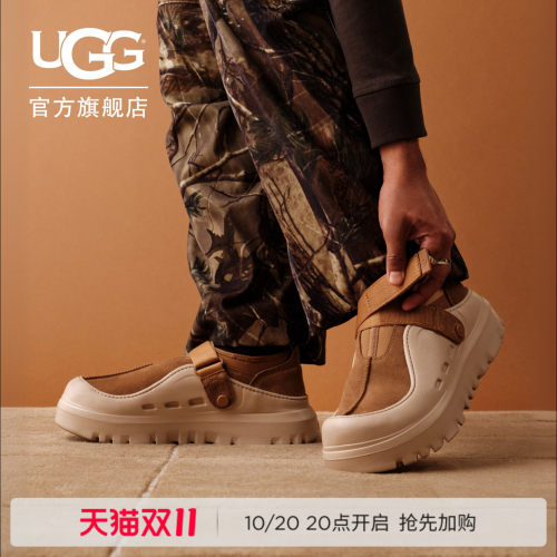 UGG低帮厚底魔术贴束带休闲鞋