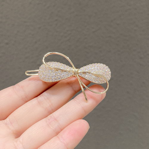 水钻蝴蝶结发夹合金青蛙扣