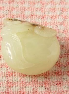 二十年前存货老手工老料和田玉籽料平安如意挂件—苹果 7.9克