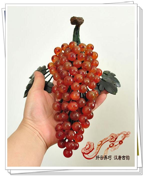 汉唐古韵 藏品新做 玛瑙挂件 葡萄摆件 生日礼物 寿诞贺礼