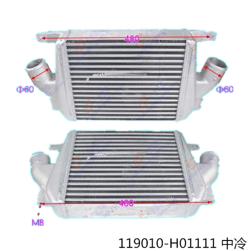 适KPT东风凯普特N300凯普特1090K6水箱中冷器散热器119010-H01111