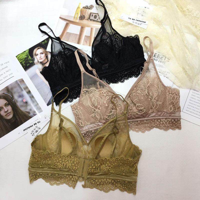 3茜咪璐6029水晶薄杯性感美背大胸显小无钢圈蕾丝文胸胸罩内衣女