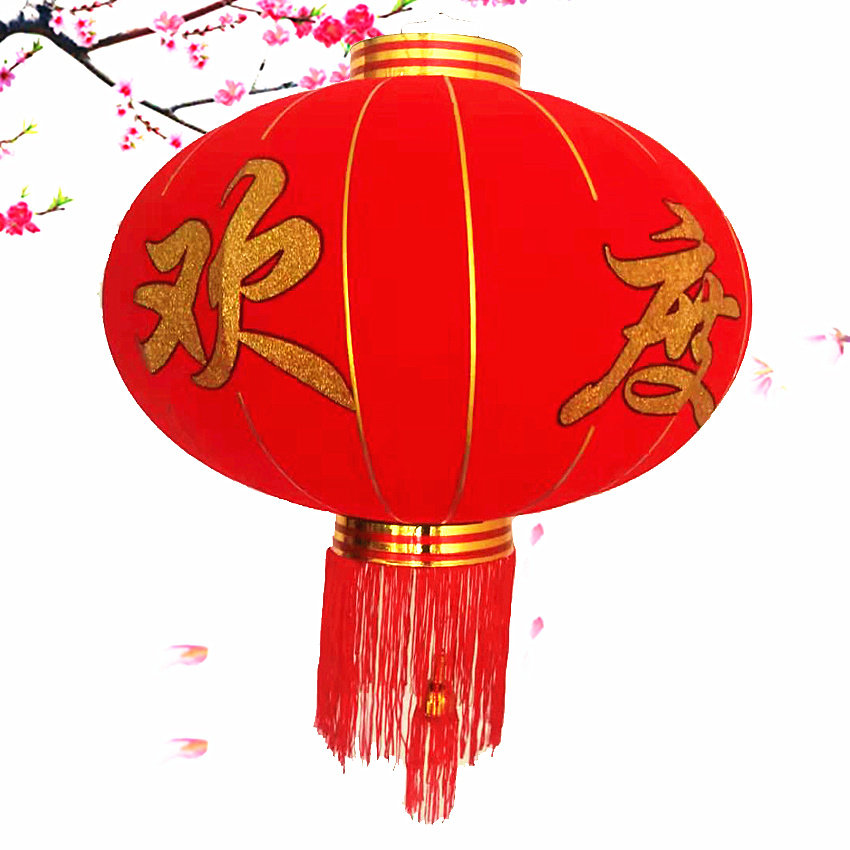 新年大红灯笼绒布户外防水欢度佳节挂饰灯笼企业酒店大门口春节
