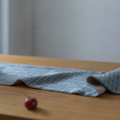 小格格 亚麻桌旗茶席茶盘茶具布垫床旗简约复古格子定制尺寸