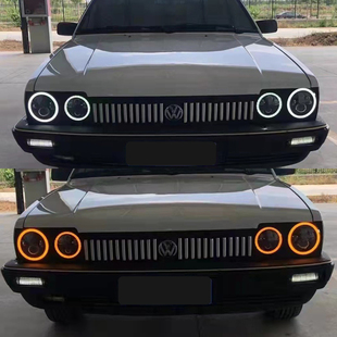 适用于普桑大灯总成日行灯桑旅改装透镜天使眼氙气兰博基尼尾灯