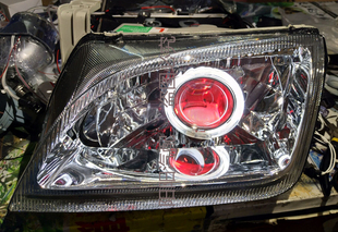 适用于五十铃庆铃江铃宝典新凯长城赛铃前大灯总成改装 透镜天使眼