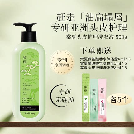 棠夏头皮护理洗发液500g三大专利配方无硅油清爽控油去屑氨基酸