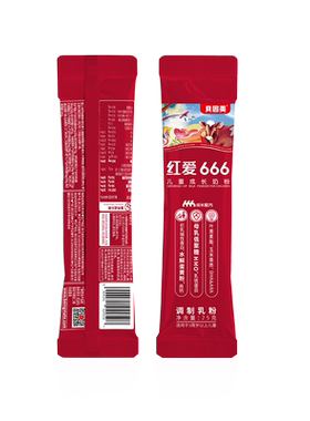 【天猫u先】贝因美红爱666儿童4段HMO成长奶粉25g*3条
