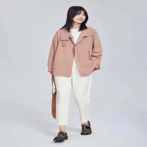 翠色嘉人2026春季新款通勤文艺斗篷款大码女外套风衣上衣84019