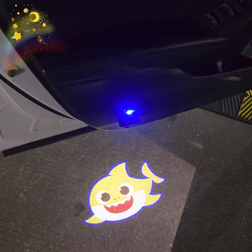 宝宝鲨鱼车门迎宾灯充电款氛围灯