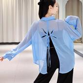 时尚 外披今年流行休闲洋气轻薄透气防紫外线外套 雪纺防晒衣女春季