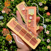 琉金榛果网红五色眼影盘 便携初学者眼影珠光闪粉钻防水赤茶橘棕