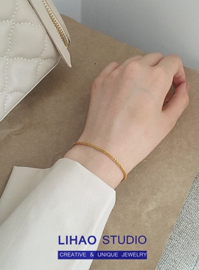 LIHAO波光粼粼金色满天星秀气细手链女简约大气高级感轻奢礼物ins