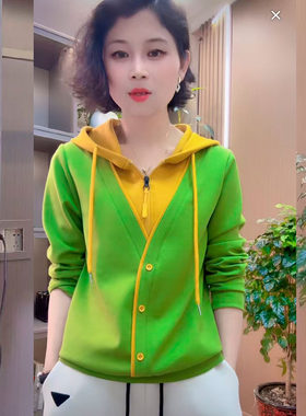 妈妈春装纯棉卫衣女小个子