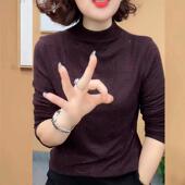 2023秋冬新款 t恤衫 休闲百搭全棉打底内搭上衣 半高领长袖 欧货女装