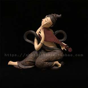 陶瓷制品石湾公仔中式琵琶仕女美女摆件家居客厅玄关电视柜装