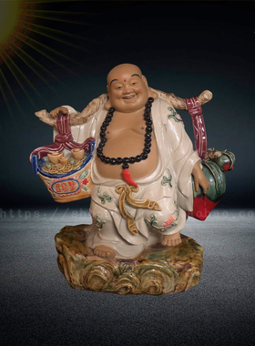 石湾公仔陶瓷大肚佛招财家居摆设