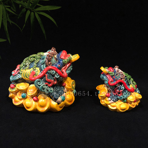 三足金蟾陶瓷开张送礼精品摆件