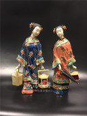 仕女 创意饰品 博古架 陶瓷摆件客厅 欢乐今宵 家居摆设