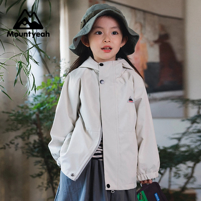 2025秋季新款女童连帽冲锋衣外套