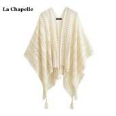拉夏贝尔 外搭披肩 2026年新款 Chapelle民族度假风针织流苏开衫