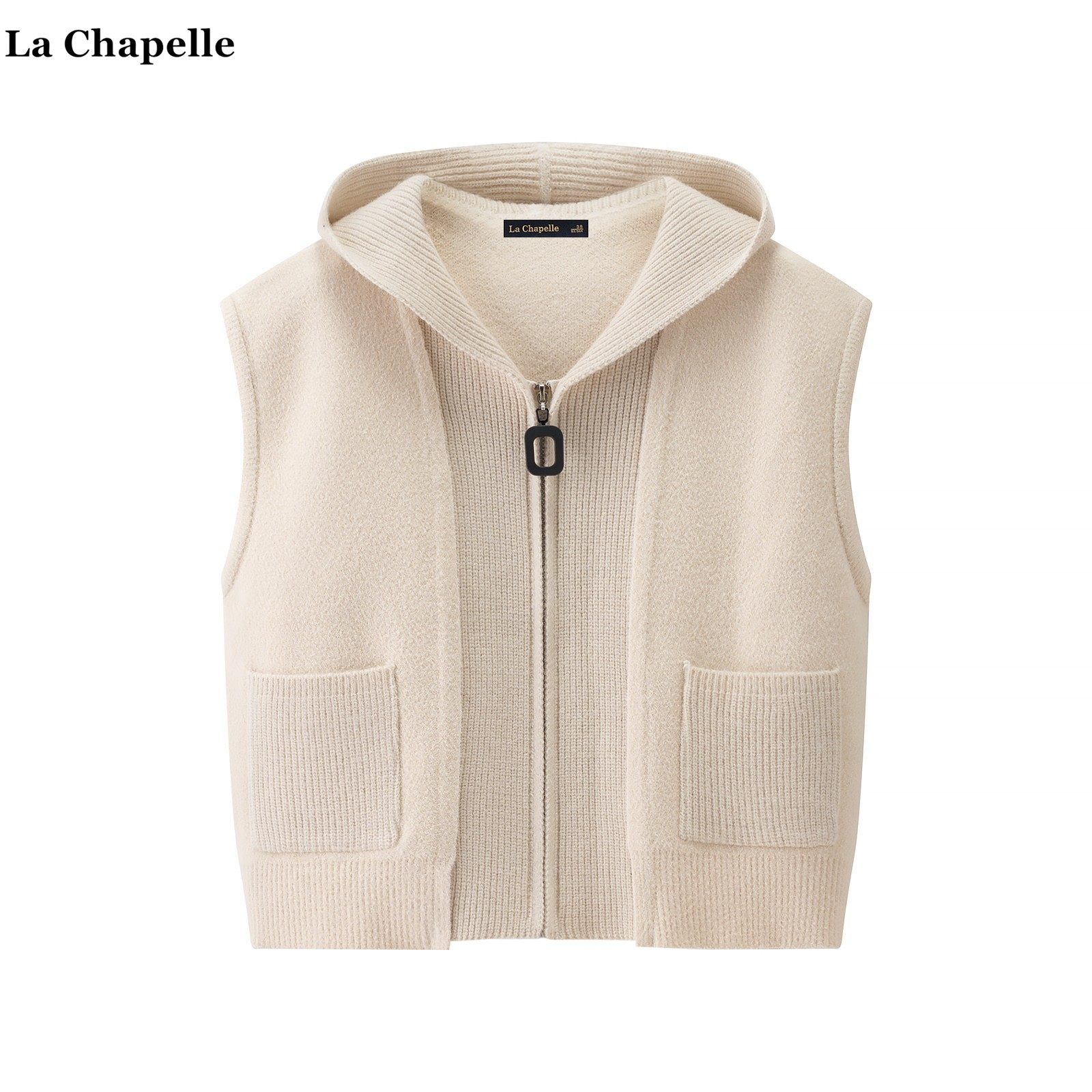 拉夏贝尔/La Chapelle撞色连帽针织马甲女秋冬季韩版叠穿背心坎肩,女装/女士精品,马夹,淘宝优惠券,粉丝福利购,淘宝优惠卷