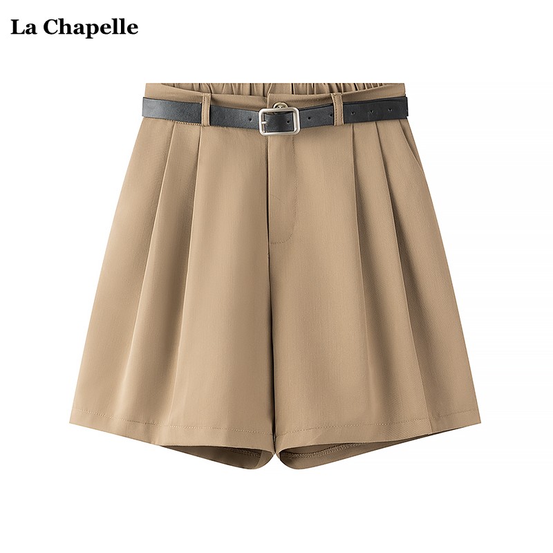 拉夏贝尔/La Chapelle夏季新款西装短裤女高腰显瘦休闲五分阔腿裤属于什么档次？