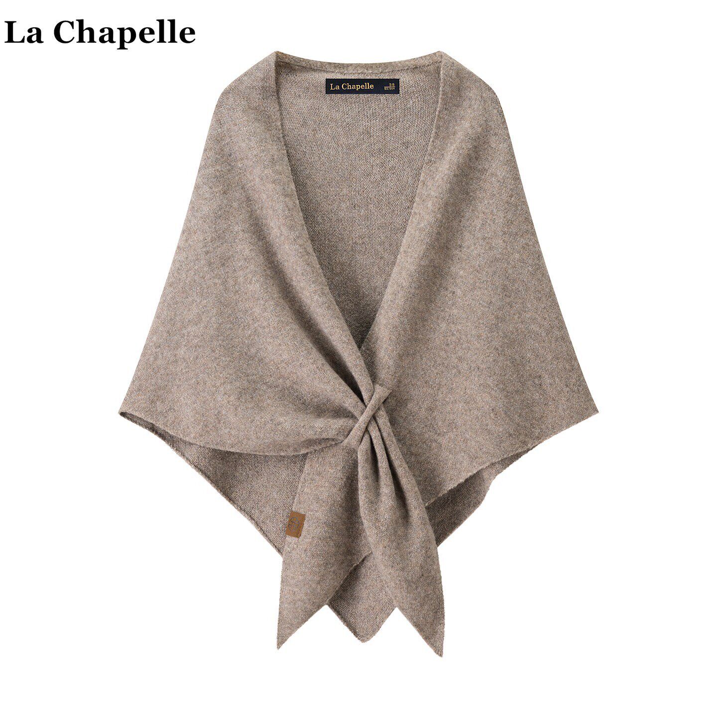 拉夏贝尔/La Chapelle纯色三角披肩斗篷女2026春夏办公室披风围巾