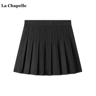 百搭高腰显瘦BM半身裙 Chapelle毛呢百褶裙短裙女冬季 拉夏贝尔