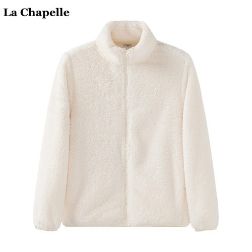 拉夏贝尔秋冬长粒绒毛毛外套