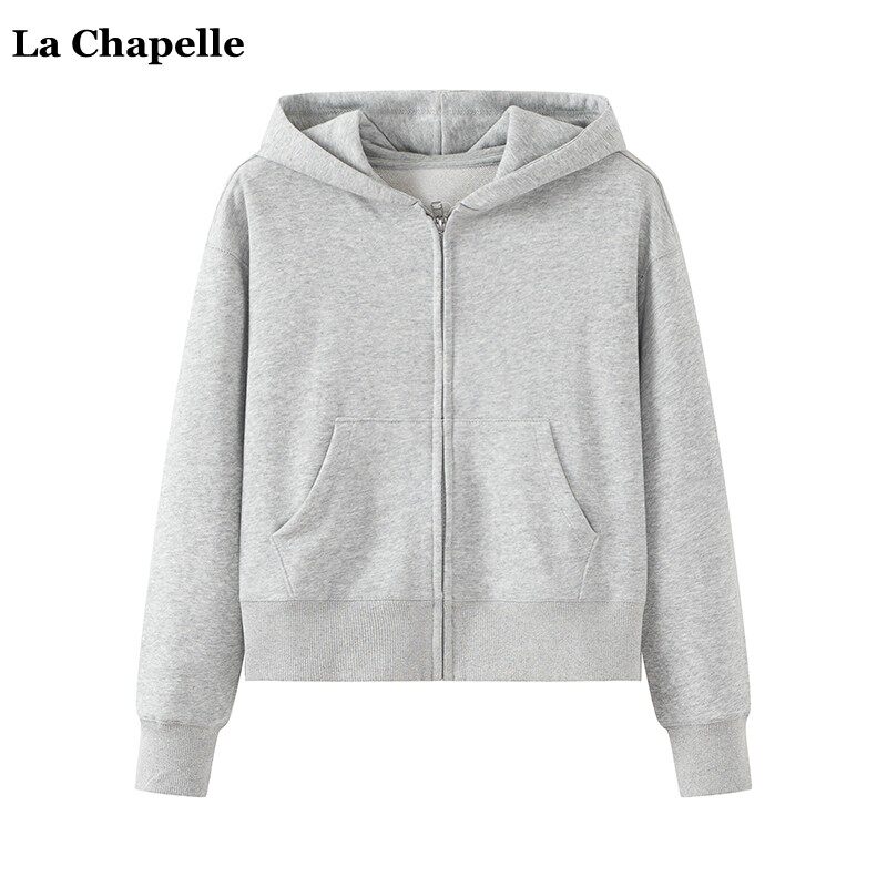 拉夏贝尔/La Chapelle秋季新款韩版宽松连帽卫衣女纯色长袖短外套怎么样,好用不?
