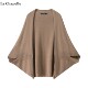 Chapelle松弛感宽松针织披肩斗篷女纯色外搭针织开衫 拉夏贝尔