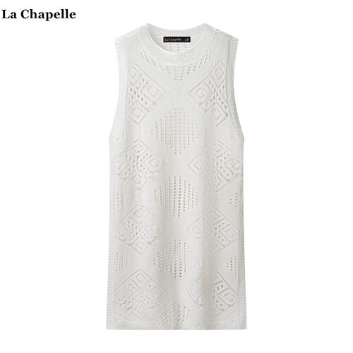 拉夏贝尔/La Chapelle设计感镂空中长款罩衫女夏季新款慵懒风背心