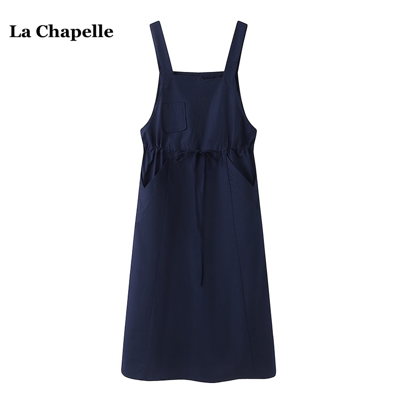 拉夏贝尔/La Chapelle学院风H型背带连衣裙女夏季新款减龄背带裙