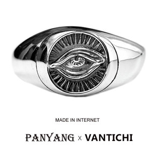 [洞察秋毫]VANTICH925银上帝之眼戒指男女情侣开口戒全知之眼指环