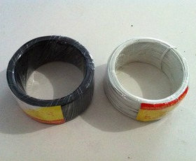 0.55mm包塑镀锌铁扎丝 扁形黑白色 捆扎线 理线带 PVC扎线约100米