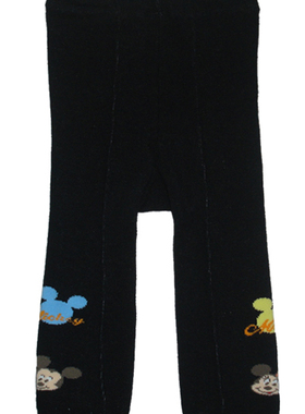 哟呼！9-12个月黑色涤棉混纺连裤袜打底裤紧身裤33832