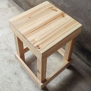 实木方凳原木板凳学校培训机构坐凳车间用凳餐饮餐凳商用凳子X7